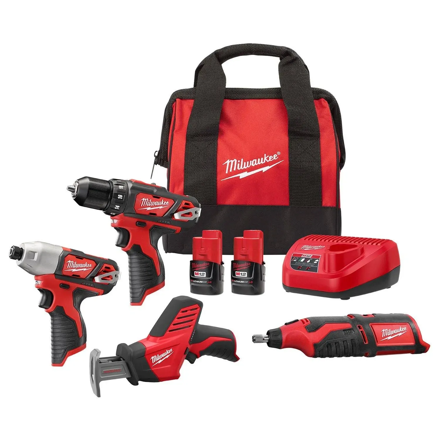 Milwaukee 2497-24H M12 4-Tool Combo Kit