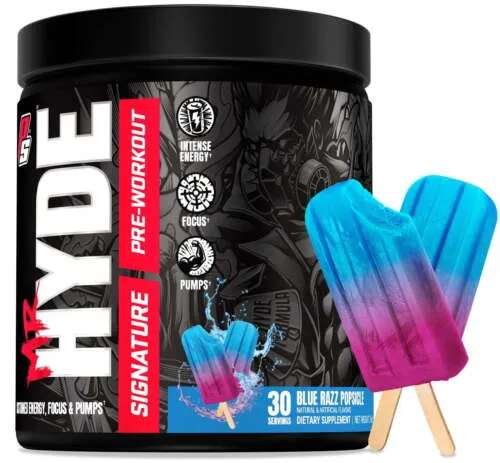 Mr. Hyde Signature Pre-Workout, Blue Razz Popsicle, 30 Servings