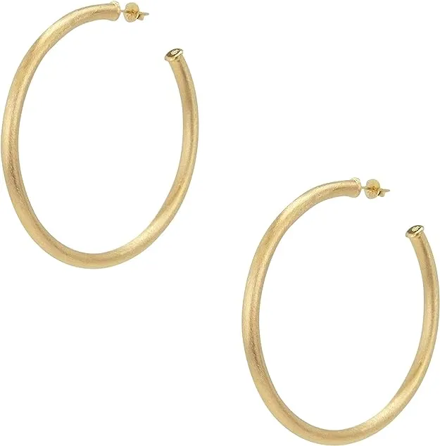 Sheila Fajl Everybody&#x27;s Favorite Large 2.5&quot; Hoop Earrings in Brush Champagne