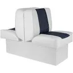  8WD707P-1-924 Deluxe Lounge Seat White / Navy Classic Deluxe Lounge Seat