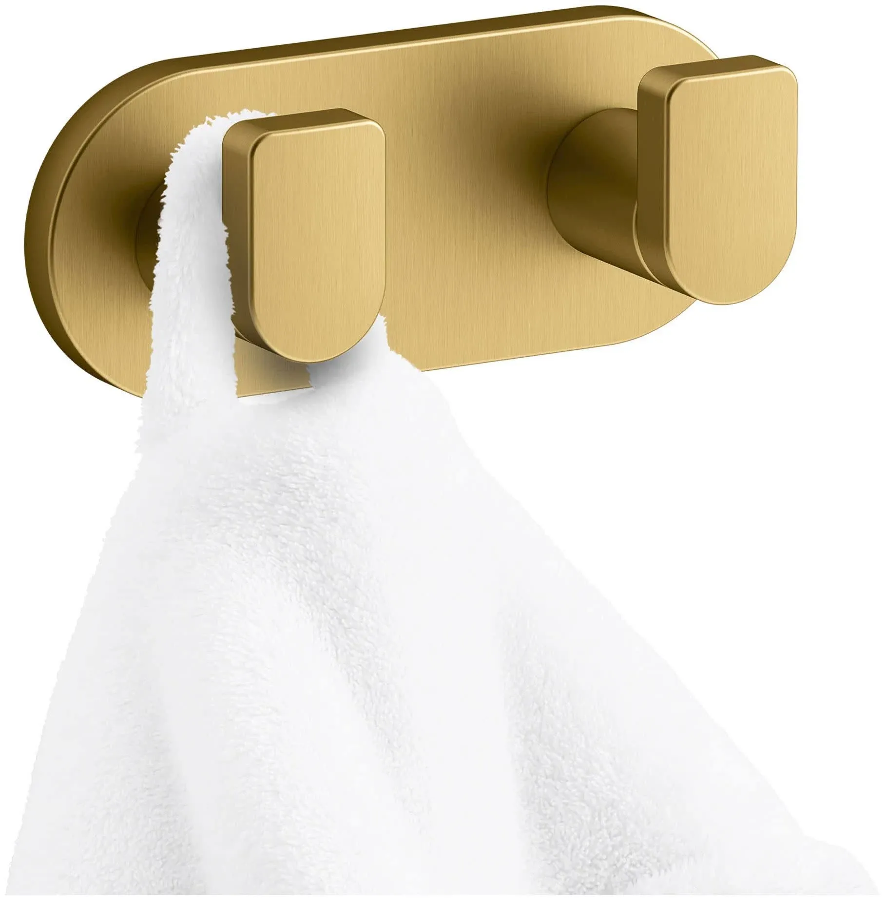 KOHLER Composed Vibrant Brushed Moderne Brass Double-Hook Wall Mount Towel Hook Lowes.com