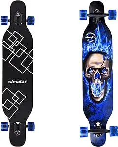 Slendor 100cm x 24cm Maple Drop Through Longboard Complete Skateboard