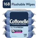 Cottonelle Ultra Fresh Flushable Wet Wipes, 4 Flip-Top Packs