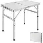 VILLEY Folding Camping Table, Portable Lightweight Outdoor Table with Aluminum