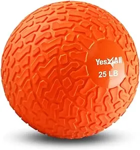 Yes4All Slam Ball, 10-40lb Medicine Ball, Durable PVC Sand Filled Workout Dynamic Weighted Balls for Exercise Core Strengthen