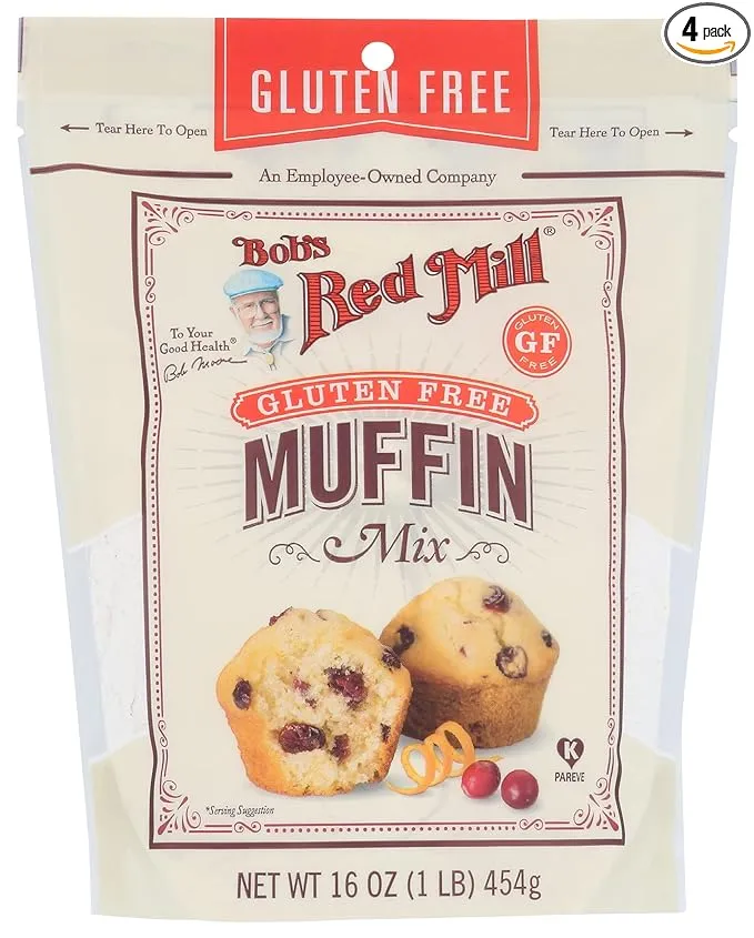 (4 Pack)Bob's Red Mill Gluten-Free Muffin Mix, 16 oz