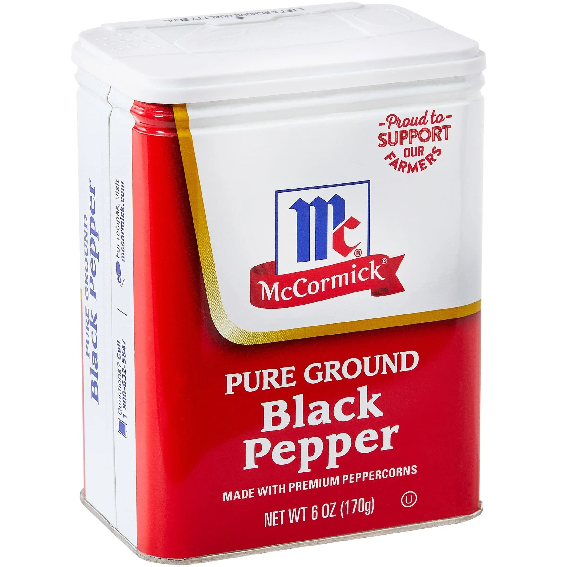 Mccormick Black Pepper, Pure Ground - 6 oz