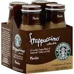 Starbucks Frappuccino Chilled Coffee Drink, Mocha - 4 pack, 9.5 fl oz bottles