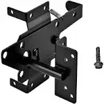 Heavy Duty Self-Locking Gate Latch for Wooden Fence, Post Mount Automatic Gate Latch for Vinyl Fence, Pool gate,Garden Outdoor, with Mounting Screws, Black