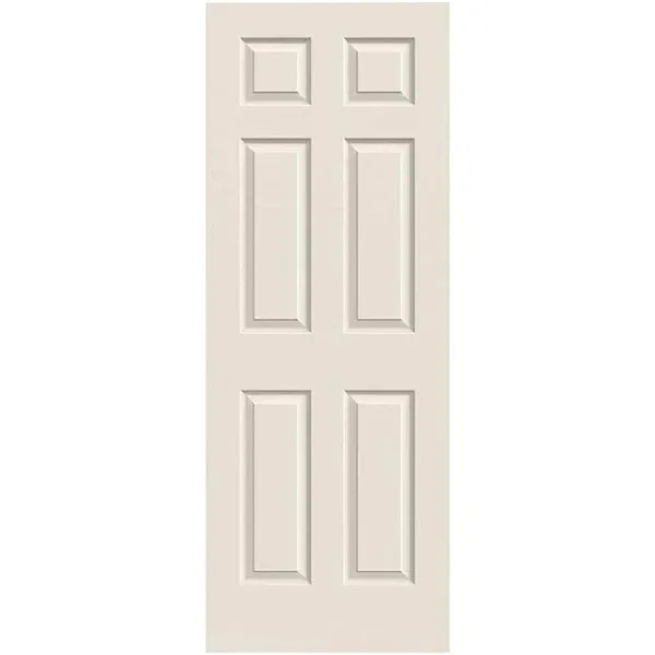 Masonite Traditional 30-in x 80-in 6-Panel Hollow Core Molded Composite Slab Door in White | 743358