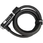 Kryptonite KryptoFlex Bike Lock Cable, 2FT/6FT/10FT Long 12mm Thick Heavy Duty Braided Steel Cable Anti-Theft Security Lock for Outdoor Equipment, Combination/Key Bike Lock