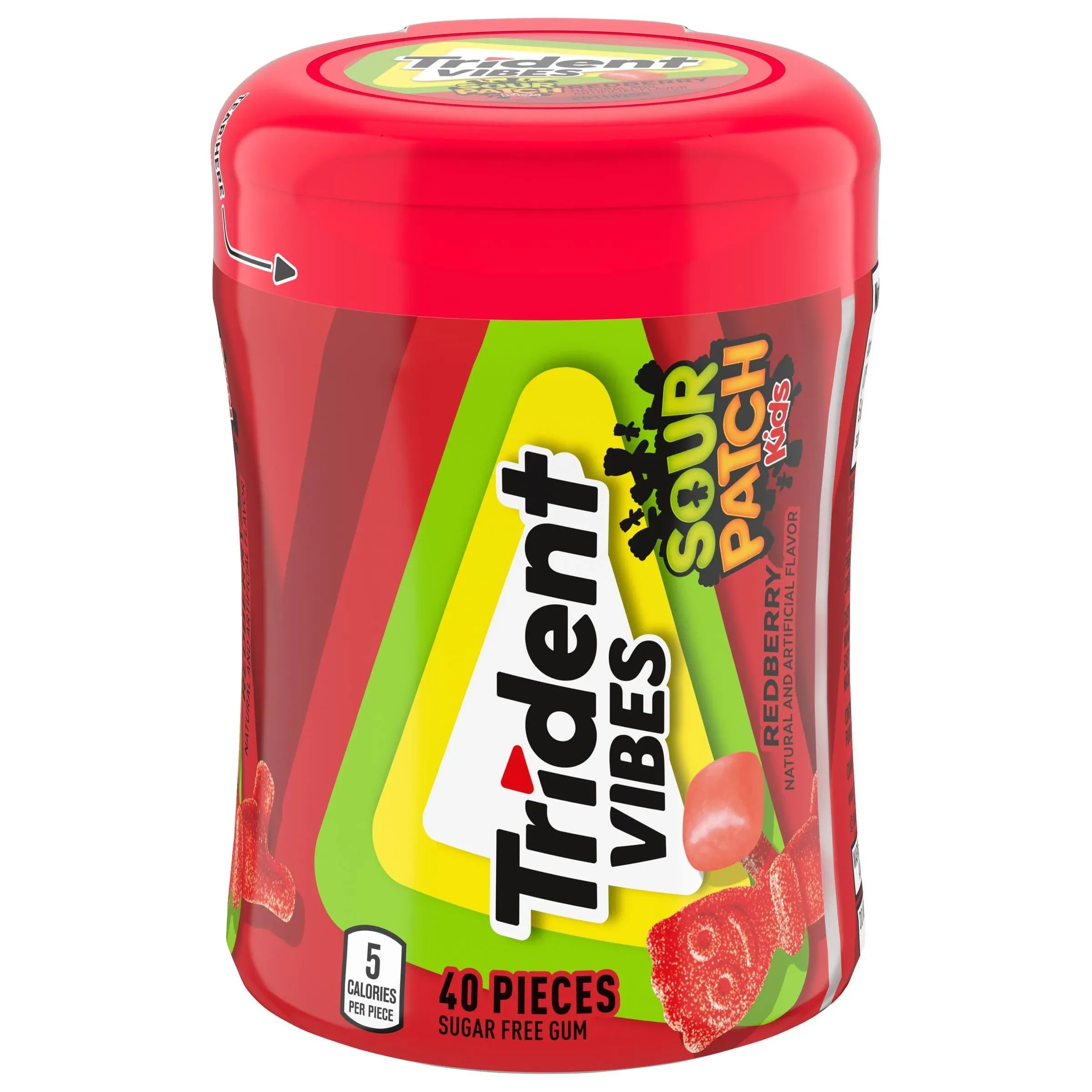 Trident Vibes Kids Redberry Sugar Free Gum