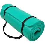 BalanceFrom Fitness GoCloud 1&quot; Extra Exercise Yoga Mat w/Carrying Strap, Green