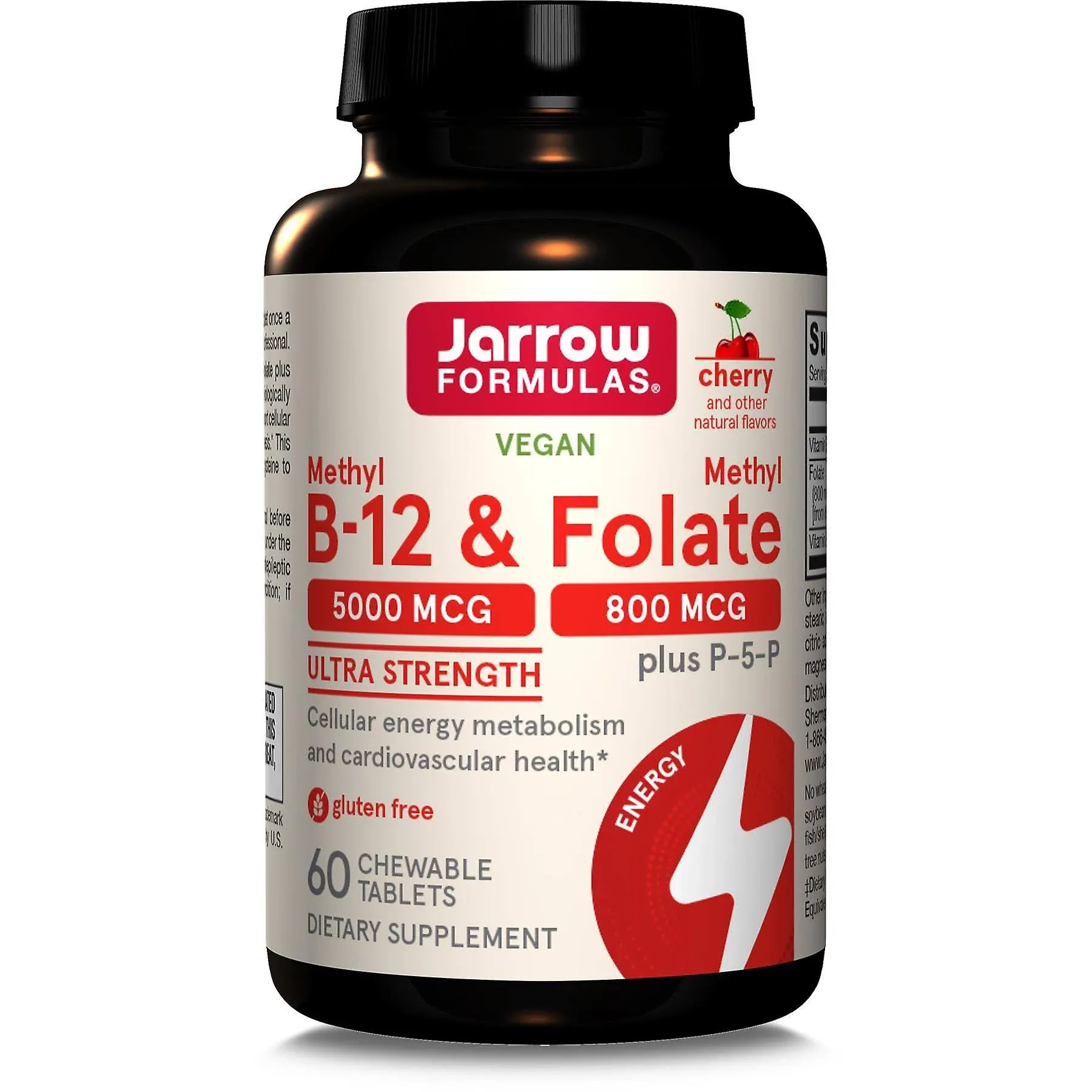 Jarrow Formulas - Methyl B-12 & Methyl Folate Cherry - 60 Lozenges