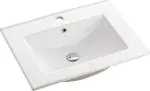 Swiss Madison Ceramic Vanity Top 24" with Single Faucet Hole - White