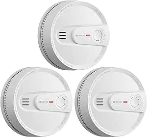 X-Sense Smoke Alarm, 10-Year Lithium Battery Life Fire Alarm with LED Indicator, SD2L0AX, 3-Pack