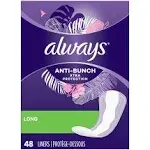 Always Anti-Bunch Xtra Protection Daily Liners Long Unscented 48 ct