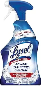 Lysol Power Foaming Cleaning Spray for Bathrooms, Foam Cleaner for Bathrooms, Showers, Tubs, 32ozLysol Power Foaming Cleaning Spray for Bathrooms, Foam…