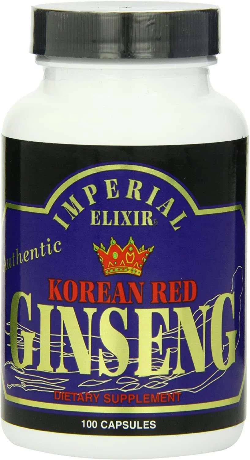 Korean Red Ginseng 100 Caps By Imperial Elixir / Ginseng Company