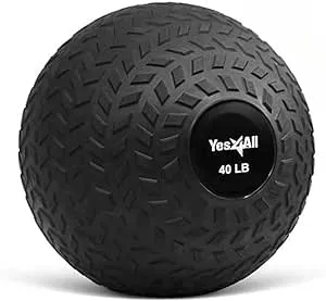 Yes4all 40lbs Slam Medicine Ball Tread Black, Size: 40 lbs