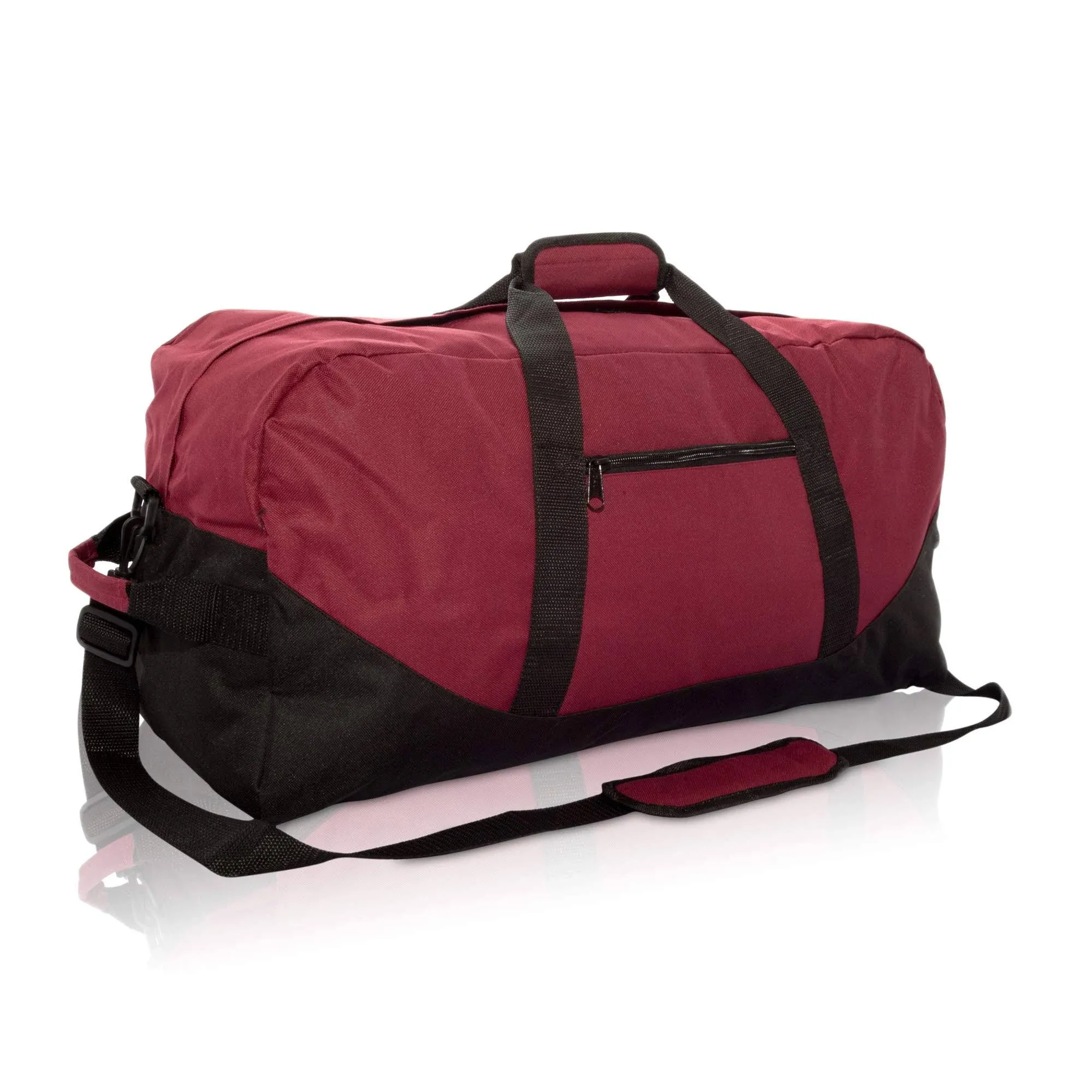 Dalix 25 inch Big Adventure Large Gym Sports Duffle Bag in Maroon, Red