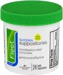 Fleet Glycerin Suppositories, Adult - 24 suppositories