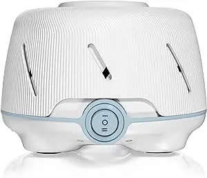 Yogasleep Dohm (White/Blue) | The Original White Noise Machine | Soothing Natural Sound from a Real Fan | Noise Cancelling | Sleep Therapy, Office Privacy, Travel | For Adults & Baby | 101 Night Trial