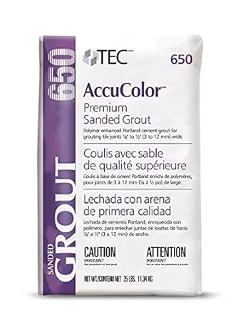 TEC AccuColor - Premium Sanded Grout - Enhanced Color-Consistent, Wear-Resistant, Shrink-Resistant Joint Filler for use with Tile - 25 LB - 940 Antique White Color