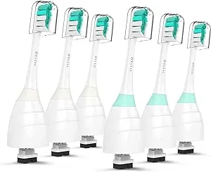 Replacement Brush Heads Compatible with Sonicare E-Series Toothbrush HX7022/66, Essence, Xtreme, Elite, Advance and CleanCare Screw-On Handles, 4 Pack