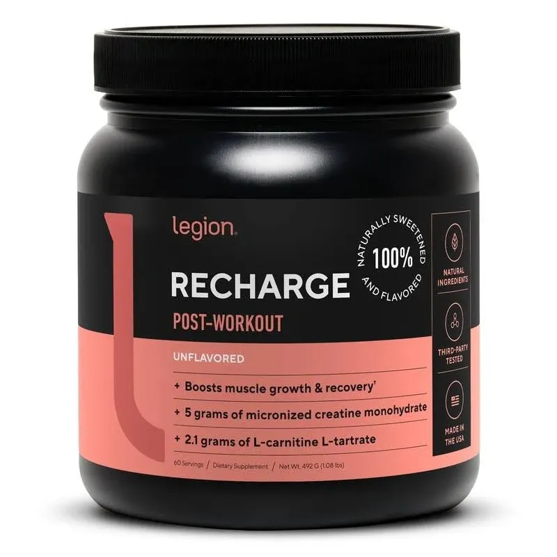 Legion Recharge Post-Workout with Creatine | Unflavored | 60 Servings