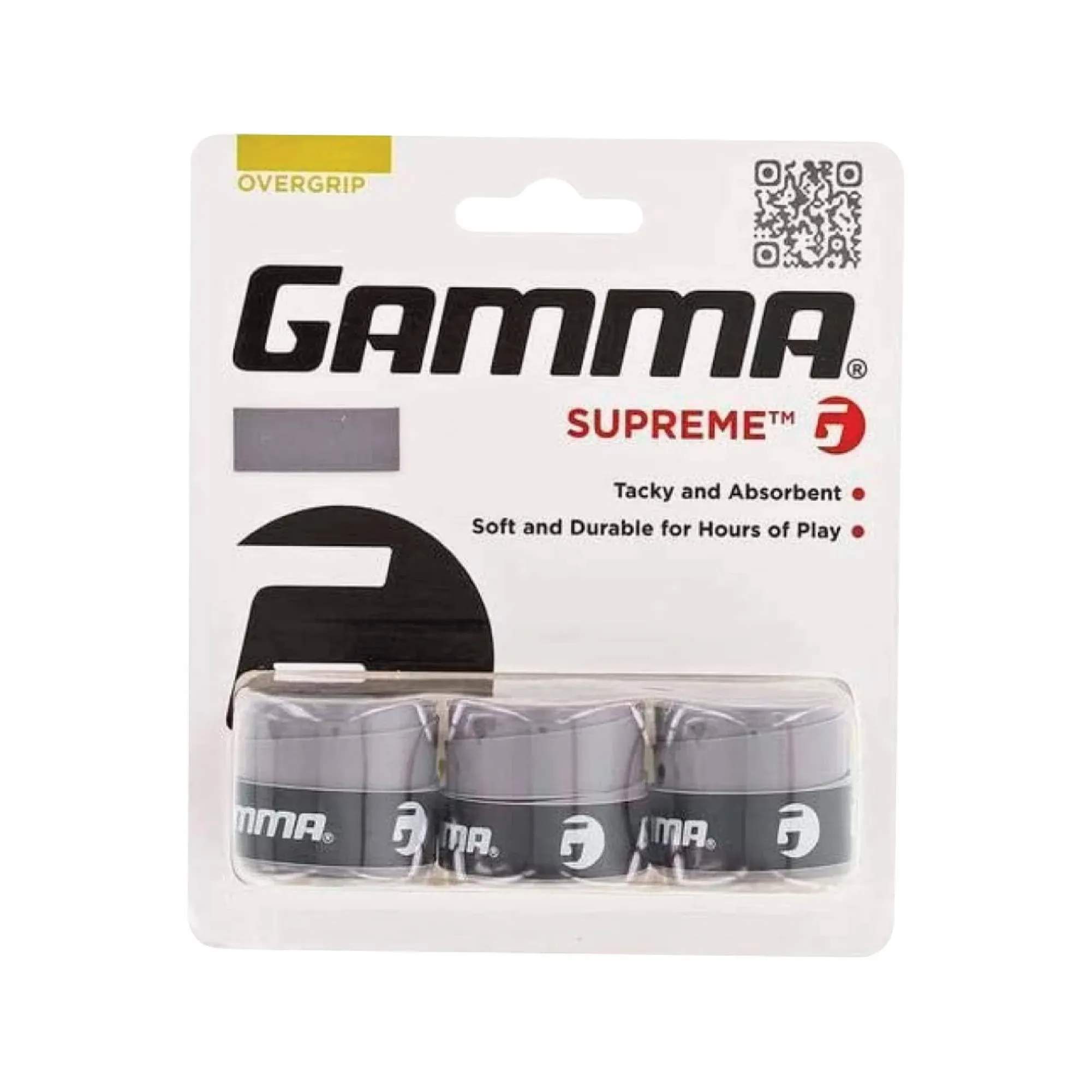 Gamma Sports Supreme Overgrip, for Tennis, Pickleball, Squash, Badminton, and...