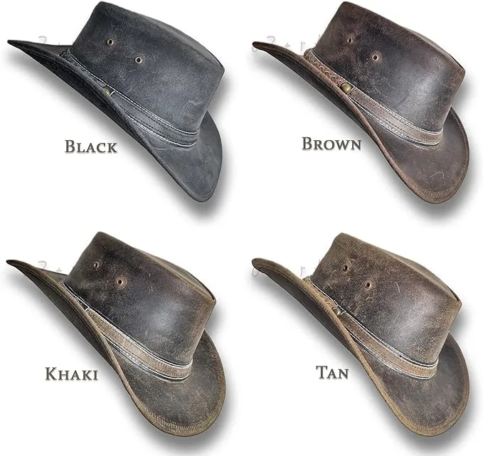 Oztrala HAT Leather Australian Oiled Outback Aussie Western Cowboy Men Women Bushman HL31