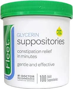 Fleet Adult Glycerin Suppositories, 24 Count