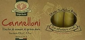 Rustichella d'Abruzzo Durum Wheat Cannelloni Pasta - 8.8 oz bag