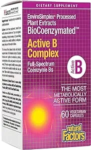 Natural Factors, BioCoenzymated Active B Complex, 60 Capsules (60 Servings)