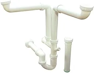 Transolid White Kitchen Sink Drain Kit