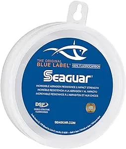 Seaguar Blue Label 100% Fluorocarbon Fishing Line Leader, Multiple Sizes