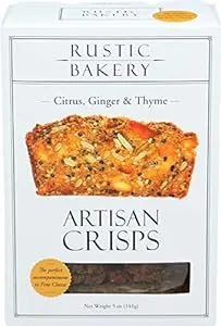 Rustic Bakery, Citrus, Ginger & Thyme Crisps, 5 Ounce