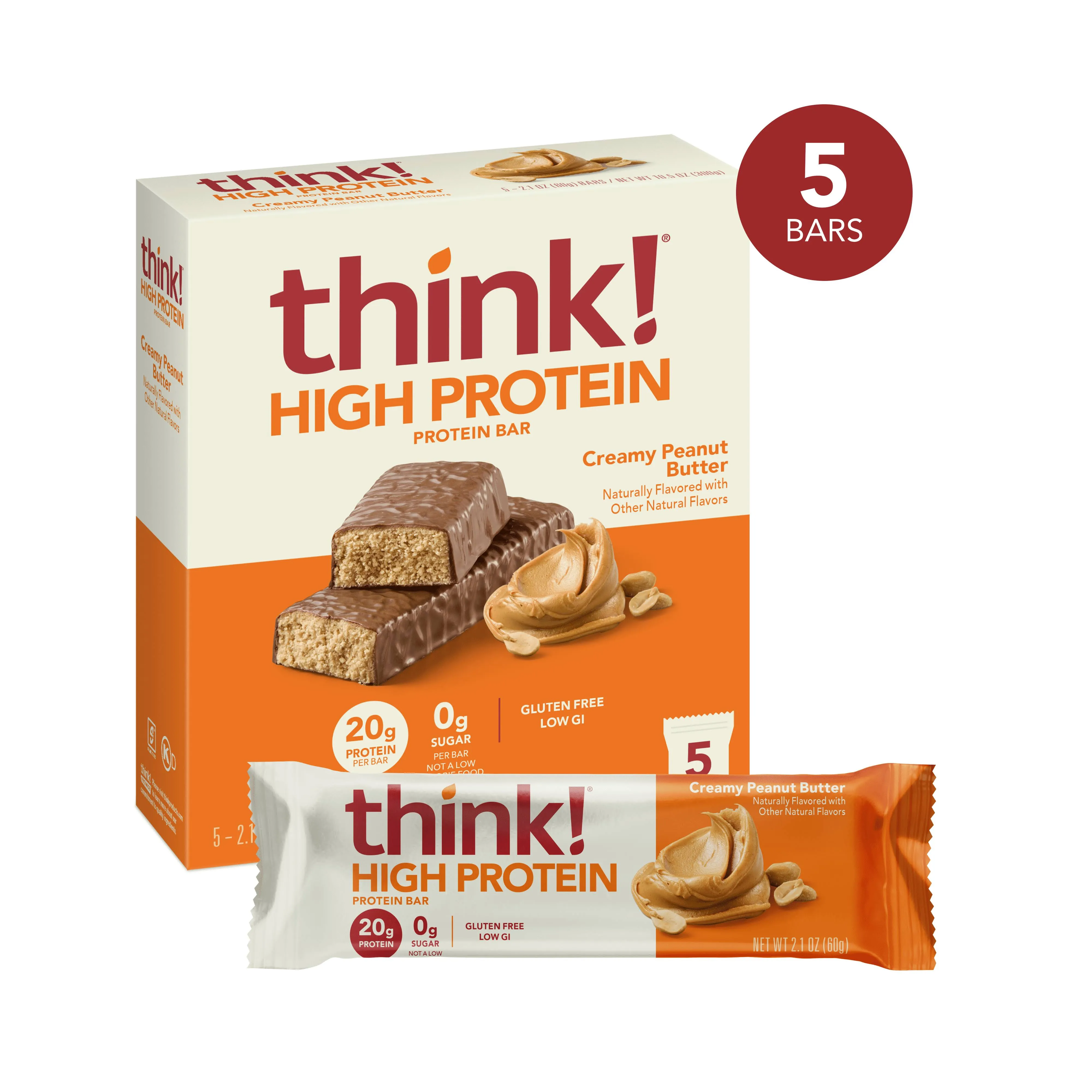 think! Creamy Peanut Butter High Protein Bars