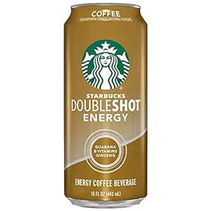 Starbucks RTD Energy Drink, Doubleshot Energy Drink, Coffee, Guarana, Vitamin B, Ginseng, 15 oz Cans (12 Pack)