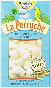 La Perruche Pure Cane White Sugar Cubes (750g/1.65lb box) | Ideal Sugar Cubes for Teas | Pack of 1