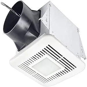 Delta BreezElite 80/110 CFM, Exhaust Bath Fan, LED Light, Off White