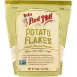 "Bob's Red Mill Potato Flakes One Four Resealable Pouches 16 Ounce Size - 4 Per Case."