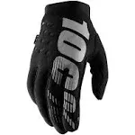 100% Brisker Gloves (Large, Black)