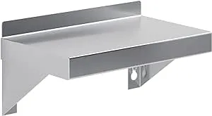 Regency 16 Gauge Stainless Steel Heavy Duty Solid Wall Shelf