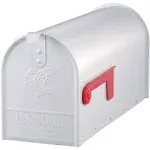 Elite Post-Mount Mailbox, Medium, White Steel