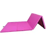 BalanceFrom Fitness 120 x 48" All Purpose Folding Gymnastics Exercise Mat, Pink