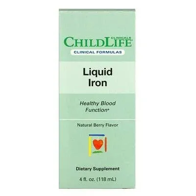 ChildLife Clinicals Liquid Iron Natural Berry 4 Fl Oz (118 ml)