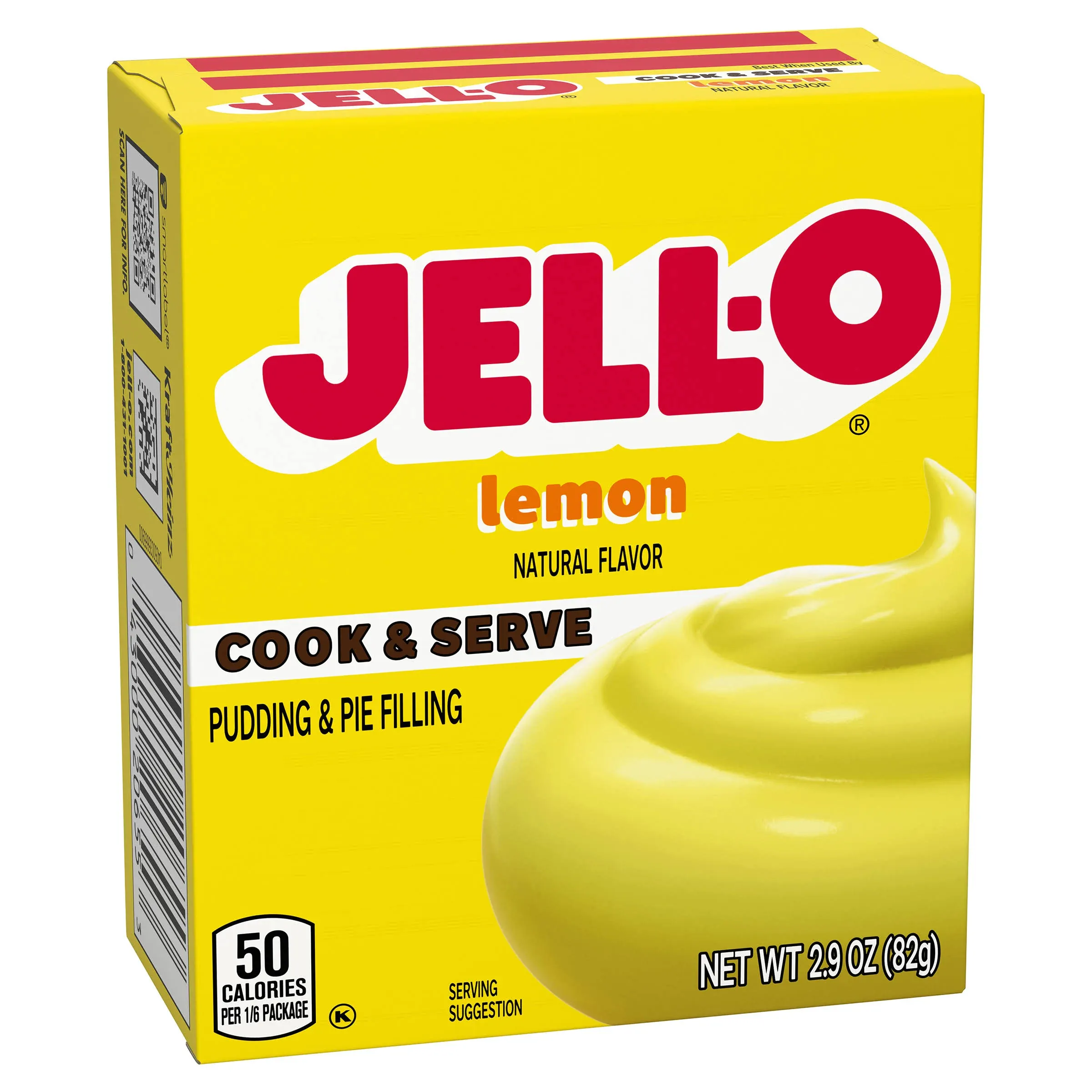 Jell O Pudding & Pie Filling, Lemon, Cook & Serve 2.9 oz