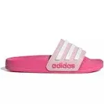 Adidas Kids' Adilette Shower Slides, Pink/White/Pink